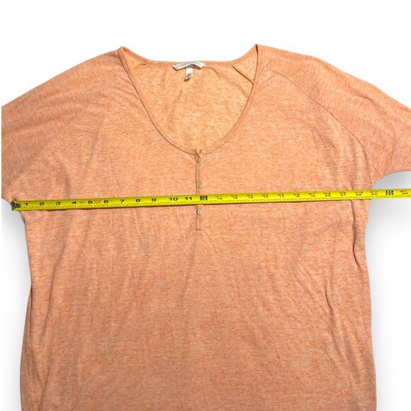 Victoria's Secret Peach Henley Top Size M/M Womens Casual Knit - Picture 6 of 11